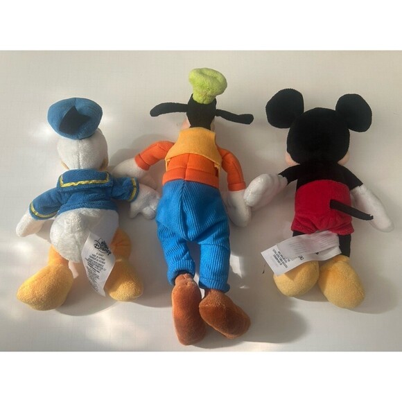 3 MICKEY MOUSE DONALD DUCK & GOOFY PLUSH STUFFED ANIMALS SOFT TOYS BUNDLE - Picture 2 of 6